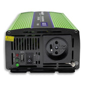 Przetwornica napięcia Qoltec Monolith | ładowanie baterii | UPS | 300W | 600W | 12V na 230V | Czysty Sinus