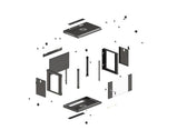 Szafa instalacyjna Rack wisząca 19" 9U 540x350 czarna Drzwi przeszklone Lanberg (flat pack)