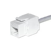 Moduł keystone Jack RJ45 kat. 6A UTP, beznarzędziowy, biały Netrack