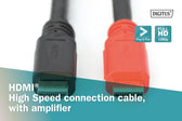 Kabel DIGITUS HDMI HighSpeed ze wzmacniaczem 1080p60Hz FHD Typ HDMI A/A M/M czarny 15m