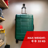 Uchwyt ścienny do garażu Maclean MC-440, na opony, narzędzia ogrodnicze, drabinę, węże. rowery, stalowy, max. obciążenie 35kg