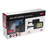 Lampa uliczna solarna LED Maclean MCE446 z czujnikiem ruchu i pilotem IP54, 4W, 400lm, 6500K, Li-ion 1200 mAh, 3 tryby pracy