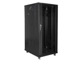 Szafa instalacyjna Rack stojąca 19" 27U 600x800 czarna Lanberg (flat pack)
