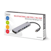 Hub USB 3.1 SAVIO AK-54 USB-C - 4 x USB-A szary