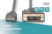 Kabel adapter DIGITUS HDMI Highspeed 1.3 Typ A / DVI-D(18+1), M/M 2m Black