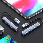 Hub Qoltec adapter USB 3.0 4w1 | USB 3.0 | 3x USB 2.0