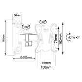 Uchwyt do telewizora lub monitora Maclean MC-416, max. VESA 100x100, 13-32", 30kg, czarny