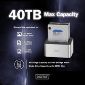 Stacja dokująca DIGITUS USB 3.0 Super Speed do 2x SSD/HDD 2.5/3.5"SATA III max. 2x20TB z funkcją klonowania
