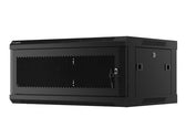 Szafa instalacyjna Lanberg rack wisząca 19" 4U 600x450 drzwi perforowane czarna (flat pack)