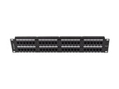 Patch panel Lanberg PPU6-2048-B 48 port 2U 19" kat.6 czarny