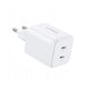 Ładowarka sieciowa Ugreen X526 x2 USB-C, GaN, 45W - biała