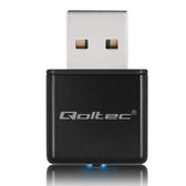 Karta sieciowa Qoltec Bezprzewodowy Ultra szybki mini adapter NANO WiFi | Standard N | USB 2.0 | 300Mbps