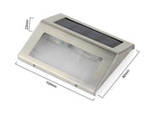 Lampa solarna Maclean MCE119 2LED na ogrodzenie schody Inox