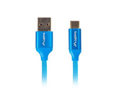 Kabel USB 2.0 Lanberg Premium Type-C(M) - A(M) 1m niebieski 5A