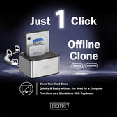 Stacja dokująca DIGITUS USB 3.0 Super Speed do 2x SSD/HDD 2.5/3.5"SATA III max. 2x20TB z funkcją klonowania