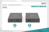 Przedłużacz/Extender DIGITUS HDMI 70m po skrętce Cat.5e/6/7 4K 60Hz PoC (Power over Cable) (zestaw)