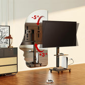 Stand / wózek dla TV Ergo-Office ER-304 B, max. obciążenie 50kg / 5kg półka, max. VESA 600x400, wbud. listwa zasil., czarny