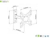 Uchwyt ścienny Techly 19"-37", 25kg obrotowy