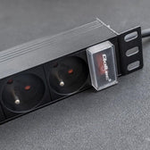 Listwa zasilająca Qoltec PDU do RACK 10" | 1U | 16A | 4xFRENCH | 1.8m