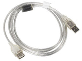 Przedłużacz USB 2.0 Lanberg AM-AF 1,8m Ferryt transparenty