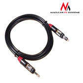 Kabel optyczny obrotowy cyfrowy Maclean MCTV-642 Toslink/Jack (M) - Toslink/Jack (M), 0,5m, czarny