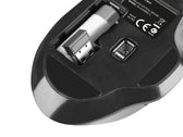 Mysz bezprzewodowa Natec Blackbird 2 optyczna NANO 2.4GHz czarna z cichym klikiem