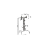 Stojak mobilny Techly 32''-65'', 35kg uchylny
