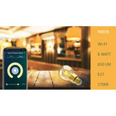 Żarówka Smart Woox LED Wi-Fi Filamentowa Retro 6W E27 2700K
