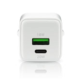 Ładowarka sieciowa everActive GaN SC-330 1x USB, 1x USB-C QC3.0 PD 20W