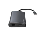 Stacja dokująca USB Natec Fowler 2 V2 Multiport USB-C -> HUB USB 3.0 3x, Hdmi 4k, USB-C, RJ45, SD, Micro SD