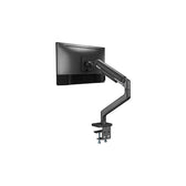 Ramię biurkowe pojedyncze DIGITUS z zaciskiem i sprężyną mechaniczną 1xLCD max. 49" 20kg, VESA: 75x75, 100x100, czarne