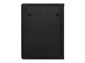 Szafa instalacyjna Rack wisząca 19" 18U 600x600 czarna Lanberg (flat pack)