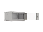 Szafa instalacyjna Rack wisząca 19" 4U 540x350 szara Drzwi przeszklone Lanberg (flat pack)