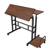 Biurko mobilne na laptop Maclean MC-124 B, czarne, 80x60cm, 50kg max, reg. wys.67-115cm