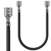 Kabel Qoltec przewód akumulatorowy wsuwka żeńska typu FASTON 250 | 20cm | Czarny