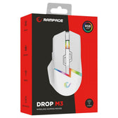 Mysz bezprzewodowa Rampage DROPM3V2-WHITE Drop M3 V2 24000 DPI biała
