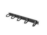 Organizer kabli Lanberg AK-1203-B 19" 1U z 5 uchwytami panel szczotkowany - typ B czarny