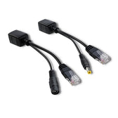 Kabel adapter zasilania PoE Qoltec LAN | RJ-45 | 5.5*2.1 mm