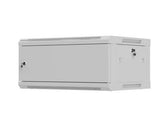 Szafa instalacyjna Rack Lanberg wisząca 19" 4U 600x450 szara drzwi metalowe (flat pack)