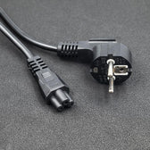 Kabel zasilający Qoltec kątowy SCHUKO | IEC C5 | Koniczynka | 3x1.0mm2 | 1.5m