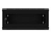 Szafa instalacyjna Lanberg rack wisząca 19" 4U 600x450 drzwi perforowane czarna (flat pack)