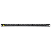 Patch panel 19'' Netrack 24-porty kat. 5e UTP, 0,5U/1U z półką