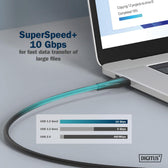 Kabel połączeniowy DIGITUS silikonowy USB-C - USB-C, USB 3.2 Gen2 10G 4K 100W, 1m czarny