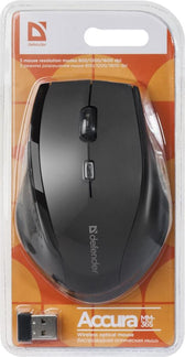 Mysz bezprzewodowa Defender ACCURA MM-365 optyczna 1600dpi 6P czarna