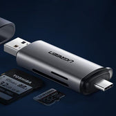 Czytnik kart Ugreen CM185 USB 3.0 + USB-C SD i microSD