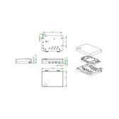 Gniazdo klienckie FTTH EFB-Elektronik FTTH-BOX-IN-1, wewnętrzne na 4 adaptery