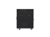 Szafa instalacyjna Rack stojąca 19" 15U 800x1000 Drzwi Szklane czarna Lanberg (flat pack) LCD