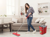 Mop płaski Greenblue GB850 z wiadrem i wyciskaczem MaxiClean  + dwa wkłady microfibra HQ, pojemność 8L