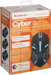 Mysz przewodowa Defender CYBER MB-560L 1200dpi 3P czarna