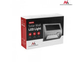 Lampa solarna Maclean MCE170 ścienna 5 SMD inox